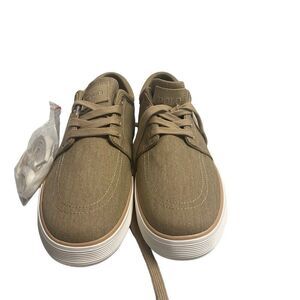 RALPH LAUREN Polo Faxon Low Brown Washed Twill Men’s Sneakers Lace Up Size 11.5D